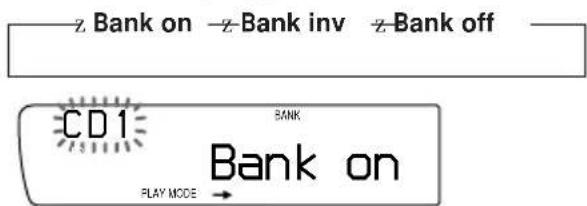 z. Bank on z. Bank inv z. Bank off CD1 BANK Bank on PLAY MODE →