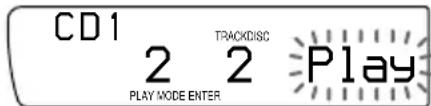 CD1 2 PLAY MODE ENTER TRACKDISC 2 Play