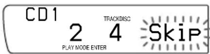 CD1 2 PLAY MODE ENTER TRACKDISC 4 Skip