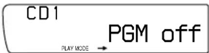 CD1 PGM off PLAY MODE →