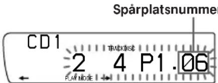 Spårplatsnummer CD1 2 4 P1.06 FLAM MODE