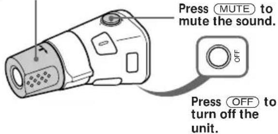 Press MUTE to mute the sound. Press OFF to turn off the unit.