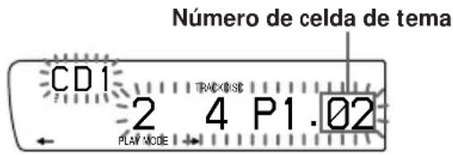 Número de celda de tema CD1 2 4 P1.02 PLAY MODE