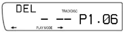 DEL - -- P1.06 PLAY MODE → TRACKDISC