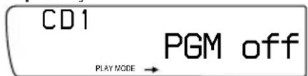CD1 PGM off PLAY MODE →