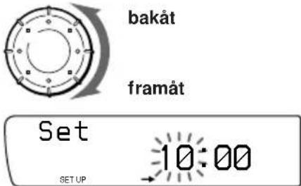 bakåt framåt Set 10:00 SET UP