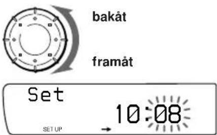 bakåt framåt Set 10:08 SET UP