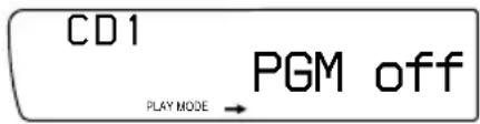 CD1 PGM off PLAY MODE →