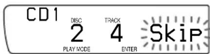CD1 DISC 2 PLAY MODE TRACK 4 ENTER Skip