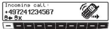 Incoming call: +497241234567 8← 8x