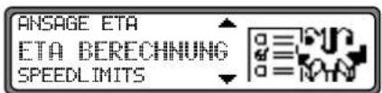 ANSAGE ETA ETA BERECHNUNG SPEEDLIMITS