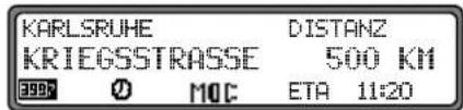 KARLSRUHE DISTANZ KRIEGSSTRASSE 500 KM E397 Ø MOC ETA 11:20