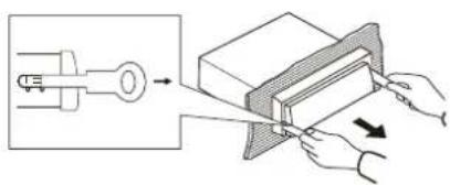 Diagram illustrating a mechanical process with labeled components and directional arrows indicating movement or assembly.