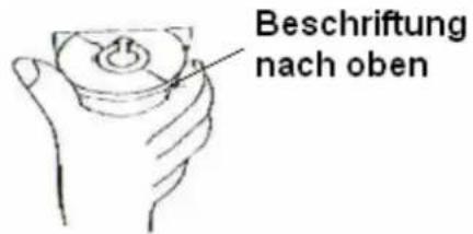 Beschriftung nach oben