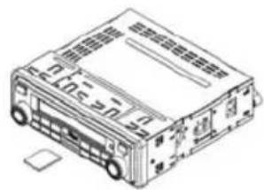 AUDIOVOX ME 412 - Auswerfen der SD-/MMC-Karte - 1