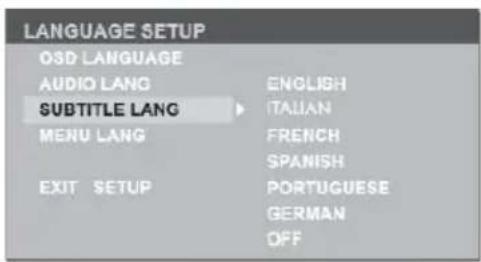 AUDIOVOX VME 9112 - OSD-Sprache Audiosprache Untertitelsprache - 3