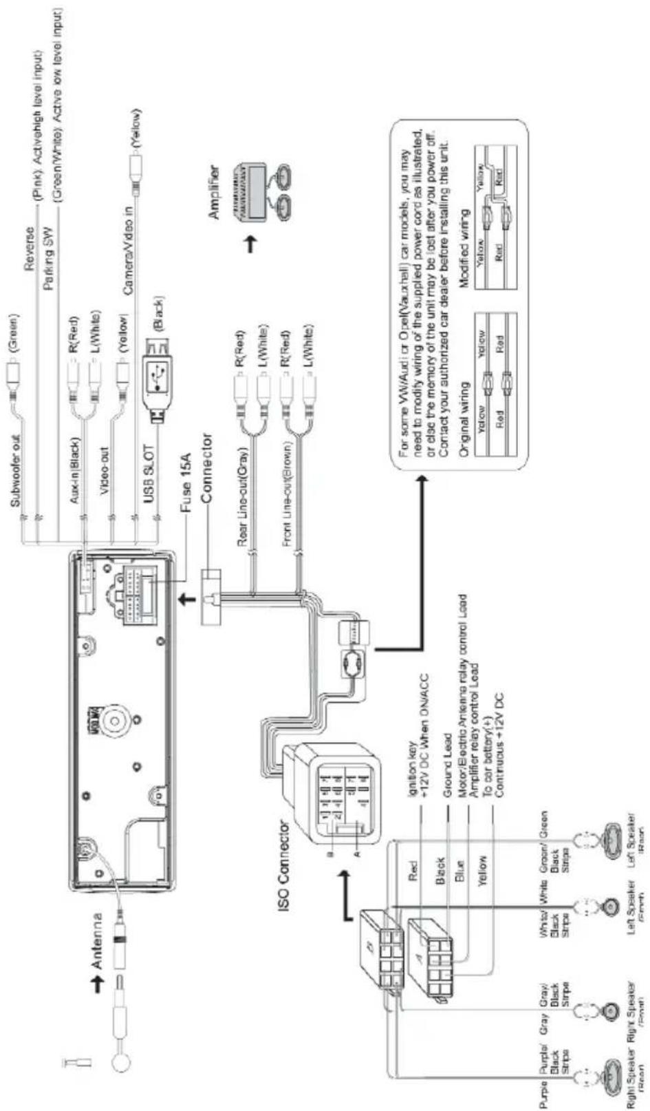 AUDIOVOX VME 9112 - Anschlussdiagramm - 1