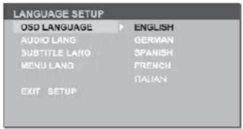 AUDIOVOX VME 9112 - OSD-Sprache Audiosprache Untertitelsprache - 1