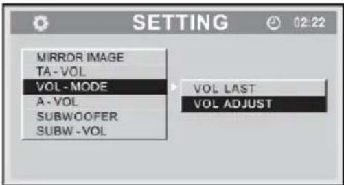 AUDIOVOX VME 9112 - VOL - MODE-Modus - 1