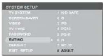 AUDIOVOX VME 9112 - Setting Rating - 1