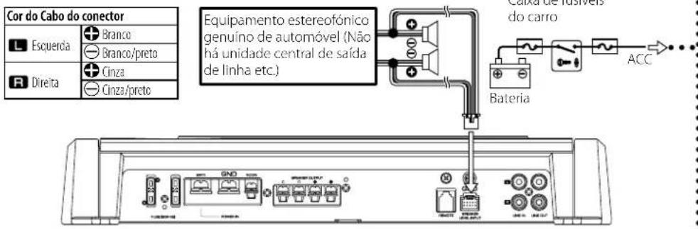 KENWOOD KAC-8152D - ■Ligação Cabo RCA ou Entrada de nível do altifalante - 2