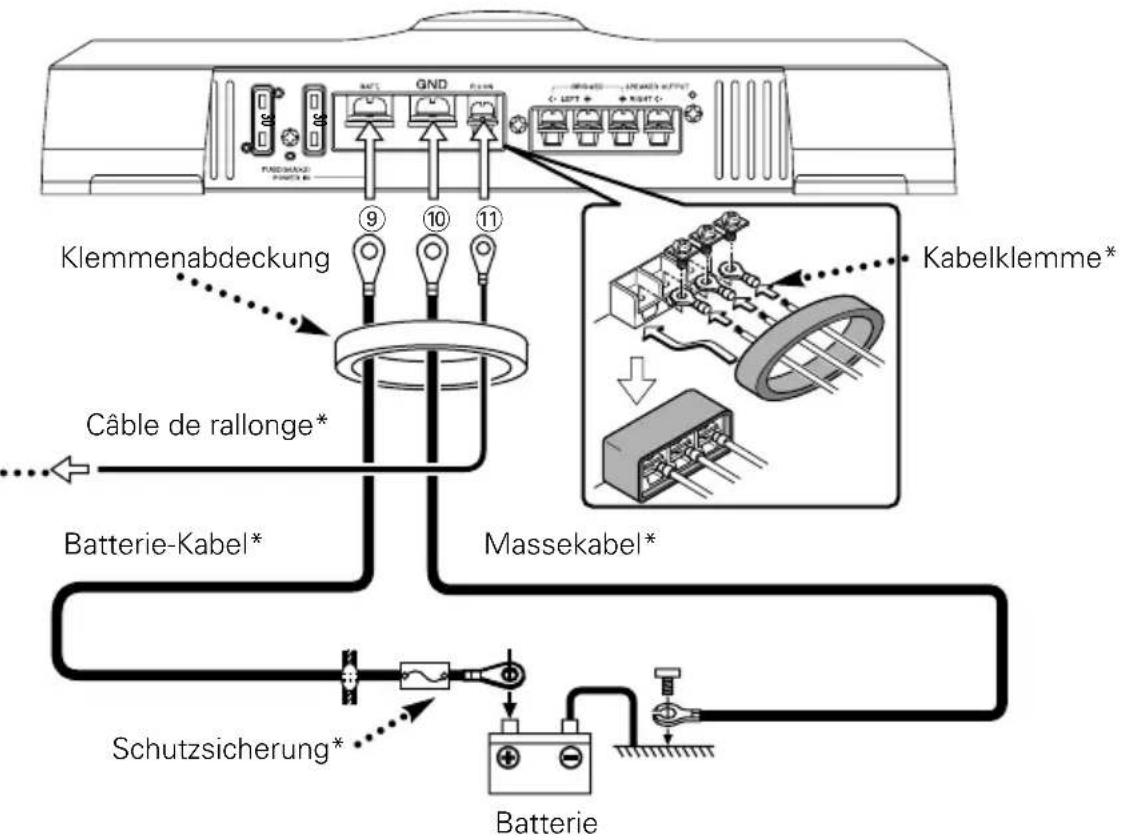 KENWOOD KAC-7201 - ■ Anschluß der Lautsprecherkabel - 3