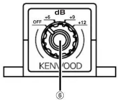 dB OFF +6 +9 +12 KENWOOD ⑥