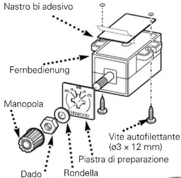 Nastro bi adesivo Fernbedienung Manopola Dado Rondella Vite autofilettante (Ø3 × 12 mm) Piastra di preparazione