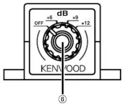dB +6 OFF +9 +12 KENWOOD ⑥