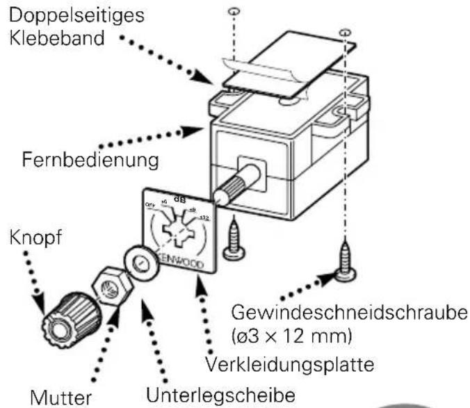 Doppelseitiges Klebeband Fernbedienung Knopf Mutter Unterlegscheibe Gewindeschneidschraube (Ø3 × 12 mm) Verkleidungsplatte