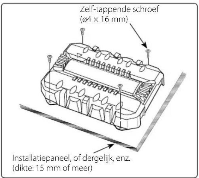 Zelf-tappende schroef (ø4 × 16 mm) Installatiepaneel, of dergelijk, enz. (dikte: 15 mm of meer)