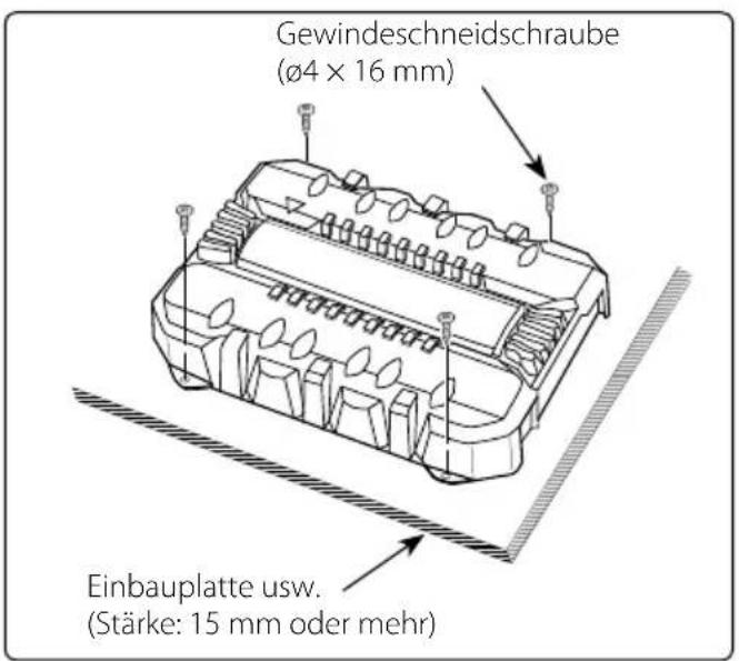 Gewindeschneidschraube (Ø4 × 16 mm) Einbauplatte usw. (Stärke: 15 mm oder mehr)