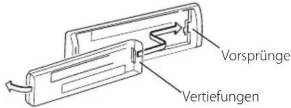 KENWOOD KDC-F331G - Einsetzen der Frontblende - 1