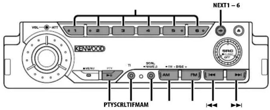 KENWOOD KDC-7027 - Abruf der Senderspeicher - 1