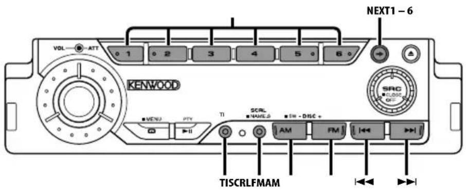 KENWOOD KDC-7027 - Anzeige des CD- oder MP3/WMA-Textes bzw. MD-Titels - 1