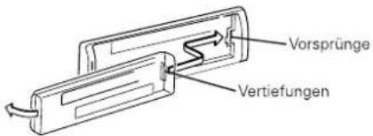 KENWOOD KRC-294A - Einsetzen der Frontblende - 1
