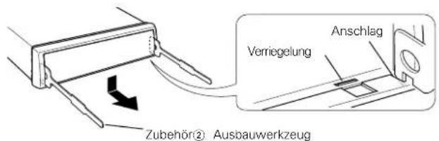 KENWOOD KRC-591V - ■ Ausbau des Hartgummirahmens - 1