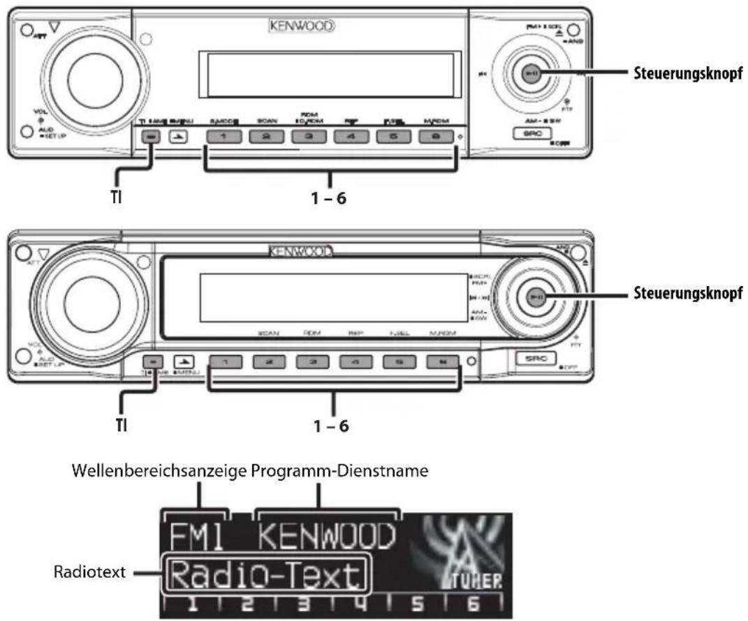 KENWOOD KDC-W8531 - Abruf der Senderspeicher - 1
