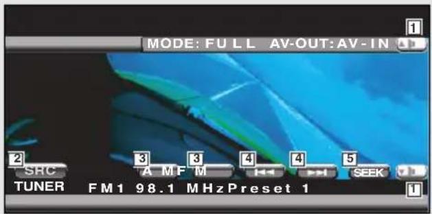 KENWOOD KVT-725DVD - Anzeige des Easy-Bedienfeldes - 2
