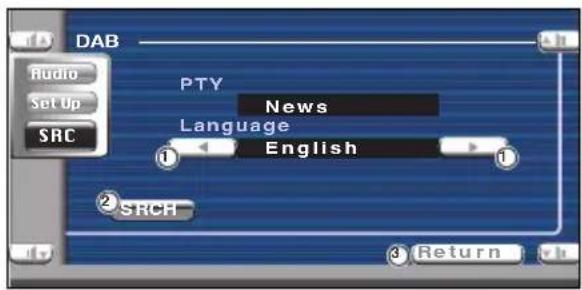 KENWOOD KVT-725DVD - Zur Auswahl des Sprachauswahl-Bildschirms - 2