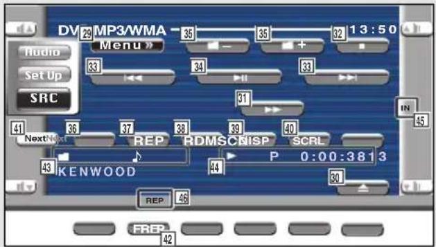 KENWOOD KVT-725DVD - Während der CD-Wiedergabe - 1