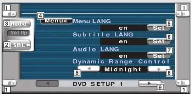 KENWOOD KVT-725DVD - Anzeige des Bildschirms DVD SETUP 1 - 2