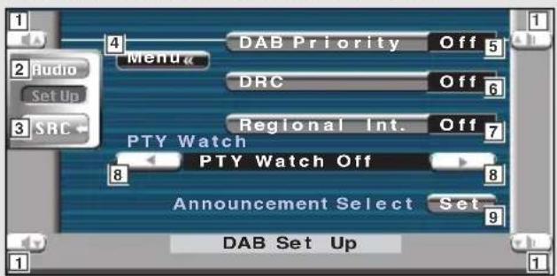 KENWOOD KVT-725DVD - Anzeige des DAB- Einrichtungsbildschirms - 2