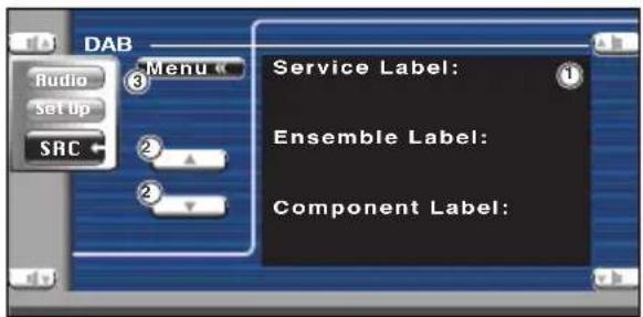 KENWOOD KVT-725DVD - Anzeige des DAB-Informationsbildschirms - 2