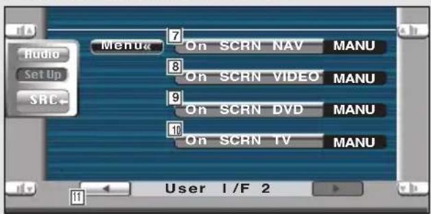 KENWOOD KVT-725DVD - Anzeige des Benutzer-I/F-2-Bildschirms - 2
