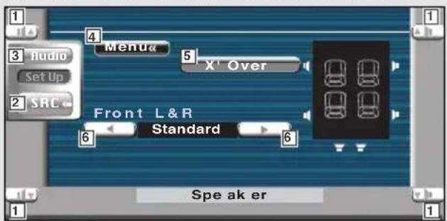 KENWOOD KVT-725DVD - Anzeige des Audio- Einrichtungsbildschirms - 2