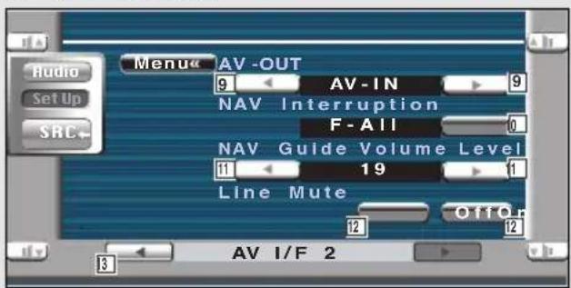 KENWOOD KVT-725DVD - Anzeige des "A/V I/F 2"-Bildschirms - 2