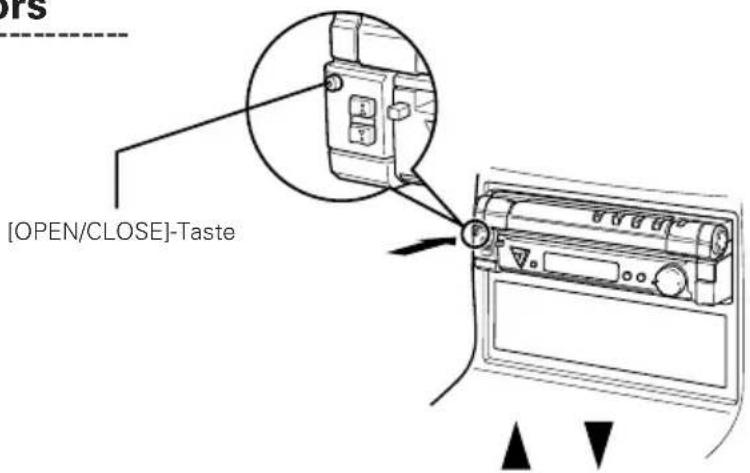 KENWOOD KVT-725DVD - Öffnen des Monitors - 1