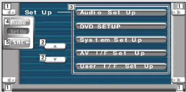 KENWOOD KVT-725DVD - Anzeige des Einrichtungsmenübildschirms - 2