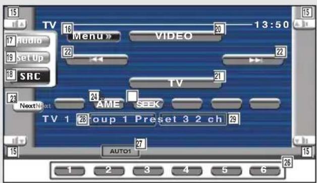 KENWOOD KVT-725DVD - Anzeige des TV-Bedienbildschirms - 3